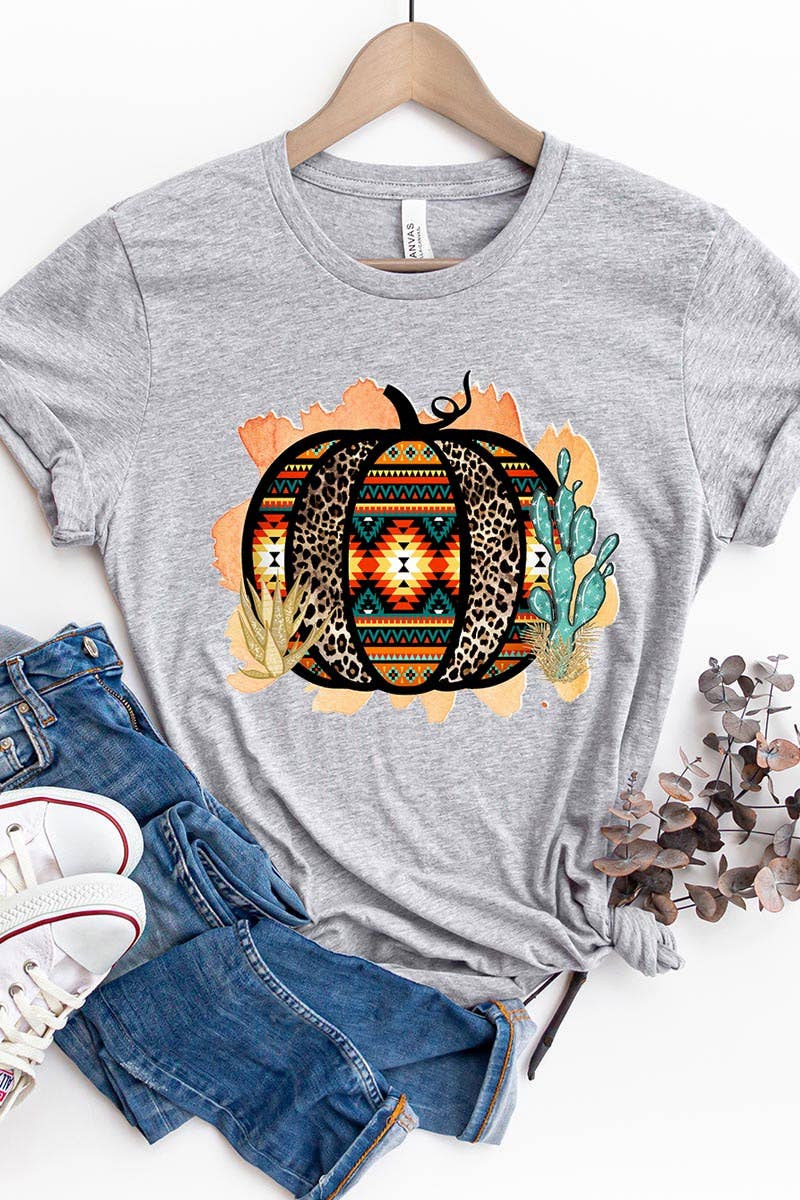 AZTEC AND LEOPARD PATTERN PUMPKIN WITH CACTUS UNISEX SHORT